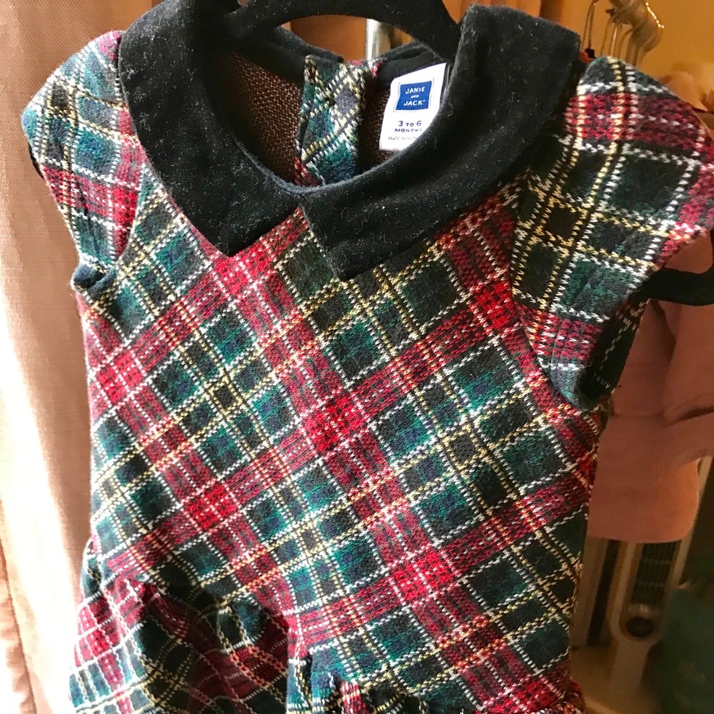 Janie & Jack Plaid Dropwaist Dress 3-6mos